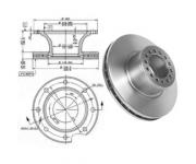 13162043 AMPB860 Front Brake Disc Rotor DAF 55