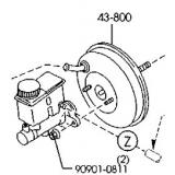 BG3K-43-800A VACUUM POWER BOOSTER MAZDA 323 1996