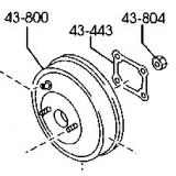 LE44-43-800A VACUUM POWER BOOSTER MAZDA MPV 2003