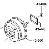 UP57-43-800 VACUUM POWER BOOSTER MAZDA BT-50 2008