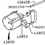 W063-43-800 VACUUM POWER BOOSTER MAZDA T3500 1984