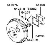 Brake servo MR475277   MITSUBISHI PAJERO / MONTERO<SHORT>  02.2000-12.2006