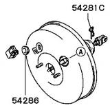 Brake servo MR407871   MITSUBISHI DINGO  05.1999-02.2000