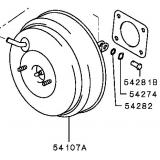 Power booster 4630A077 MR955670  MITSUBISHI GALANT  11.2003-