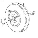 OPEL GT 2007-2009 BRAKE SERVO ASSY 4808708