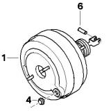 BMW 1' E82 coupe M Coupé (USA)  Power brake booster 34332283392