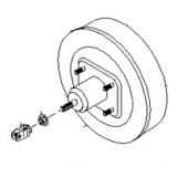 Brake booster/master vac 0K60A43800A 0K60A43800B KIA K2700/K2700II/K3000 1997-2004