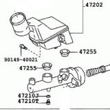 Master Cylinder 47201-1A350 47201-02190 TOYOTA COROLLA (ASIA/INDIA) ZZE122 2003-2008