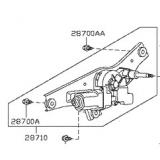 287101U600 Rear Window Wiper Motor NISSAN NOTE E11 2005-